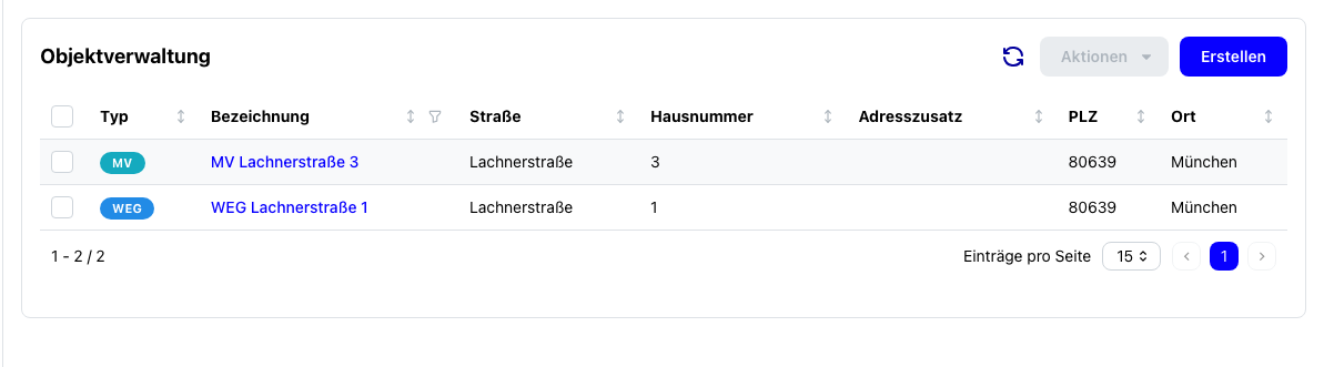 Objektverwaltung