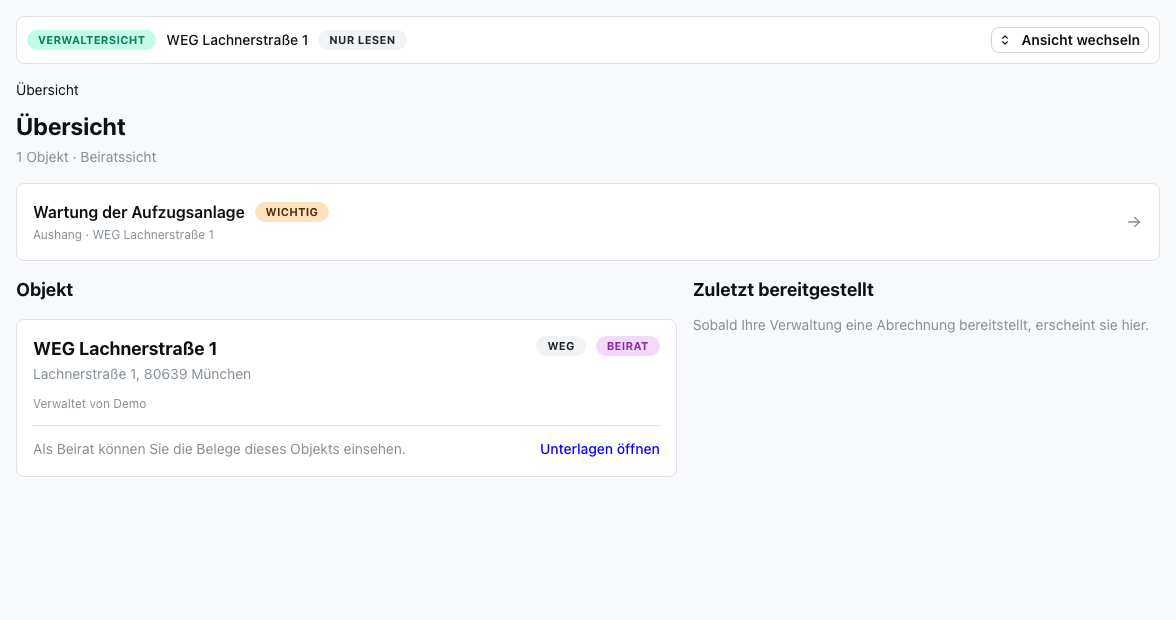 Die Sicht des Verwaltungsbeirats