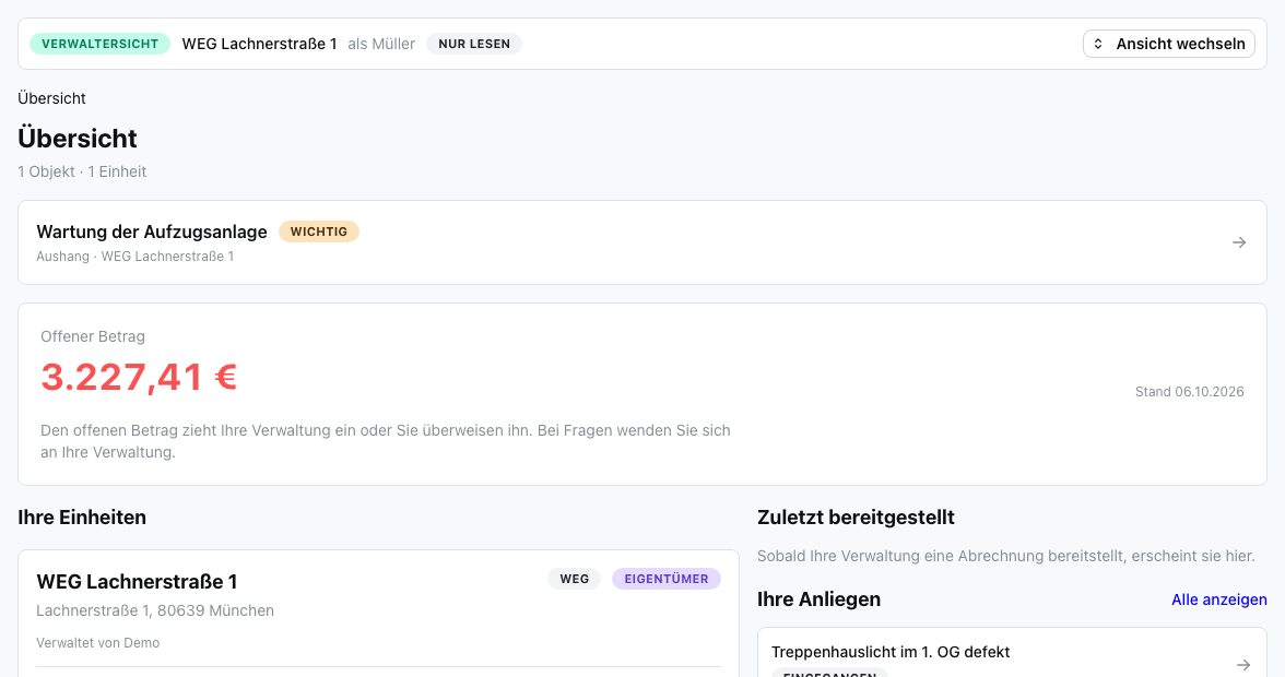 Die Sicht einer einzelnen Person