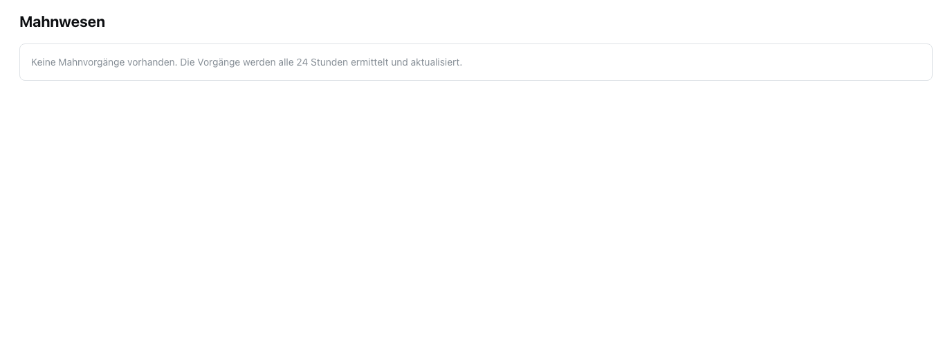 Mahnwesen-Übersicht