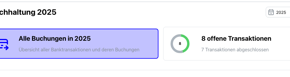 Offene Transaktionen öffnen