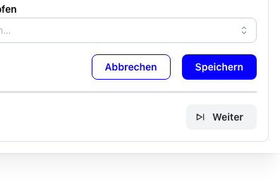 Position speichern und Transaktion bestätigen