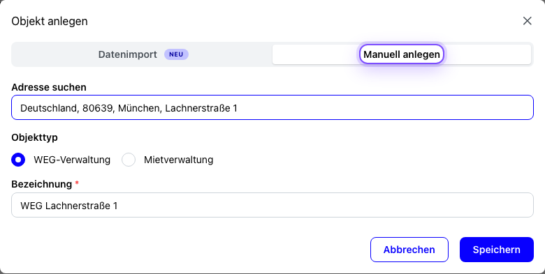 Verwaltungsart pruefen