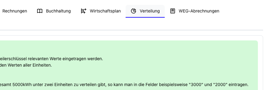 Verteilung im Objekt