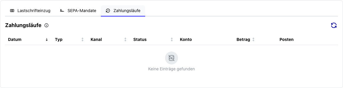 Protokoll der Zahlungsläufe
